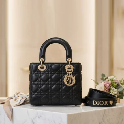 Lady Dior Mini Cannage noir