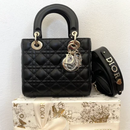 Lady Dior Mini Cannage noir
