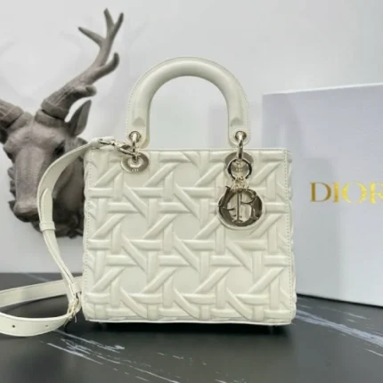Sac a main lady quilted effect blanc 2